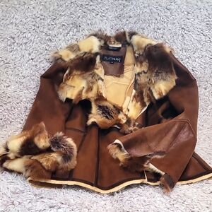 Brown Faux Fur Jacket - VTG NEW